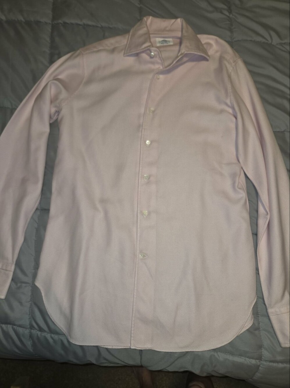 Men's Light Pink Button-Down Shirt